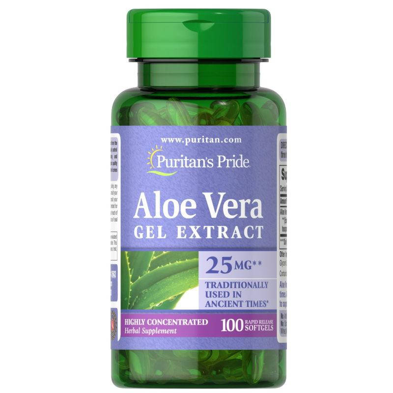 

Натуральная добавка Puritan's Pride Aloe Extract 25 mg, 100 капсул