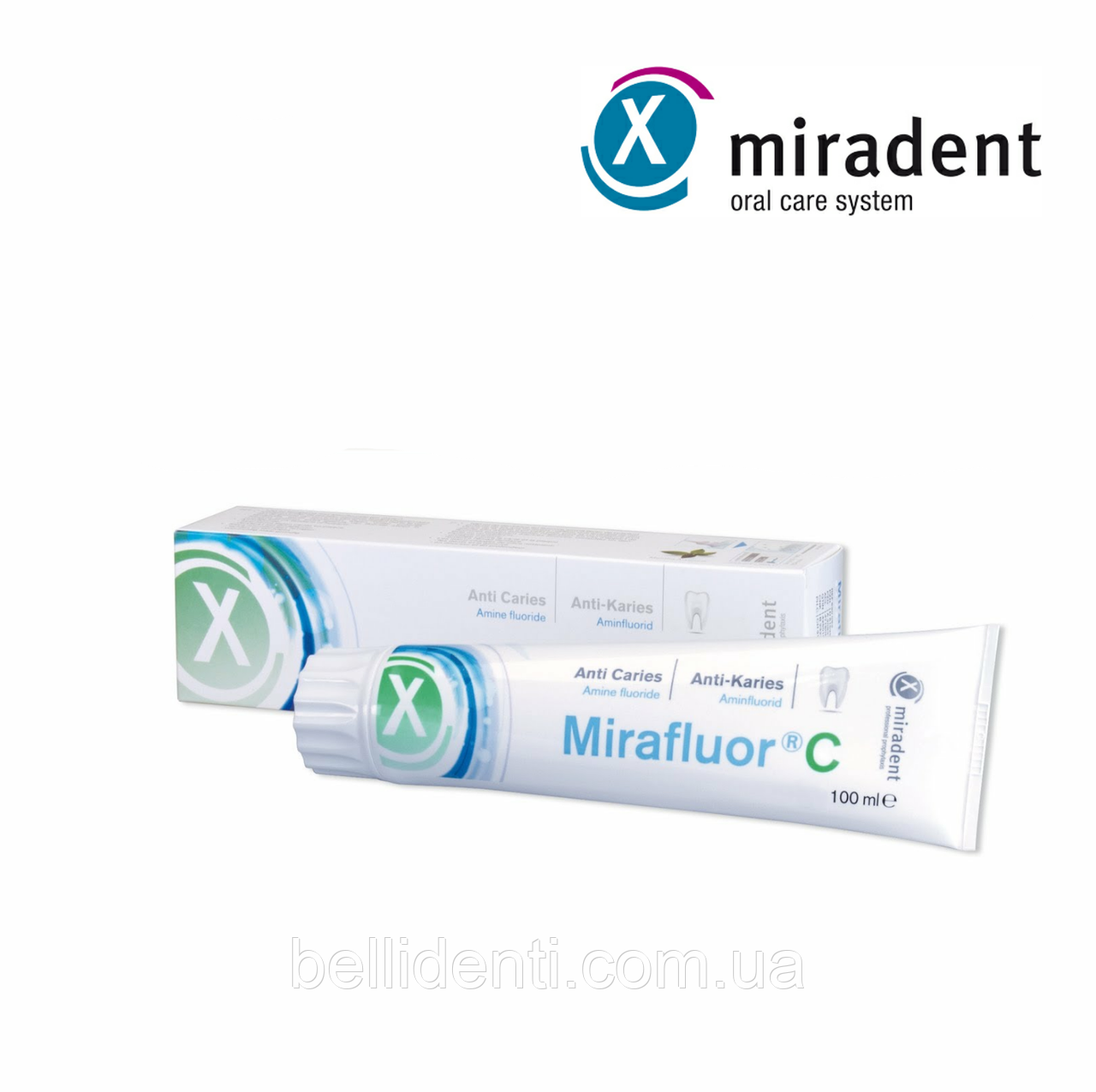 

Амино-фторидная зубная паста miradent Mirafluor С, 100 мл