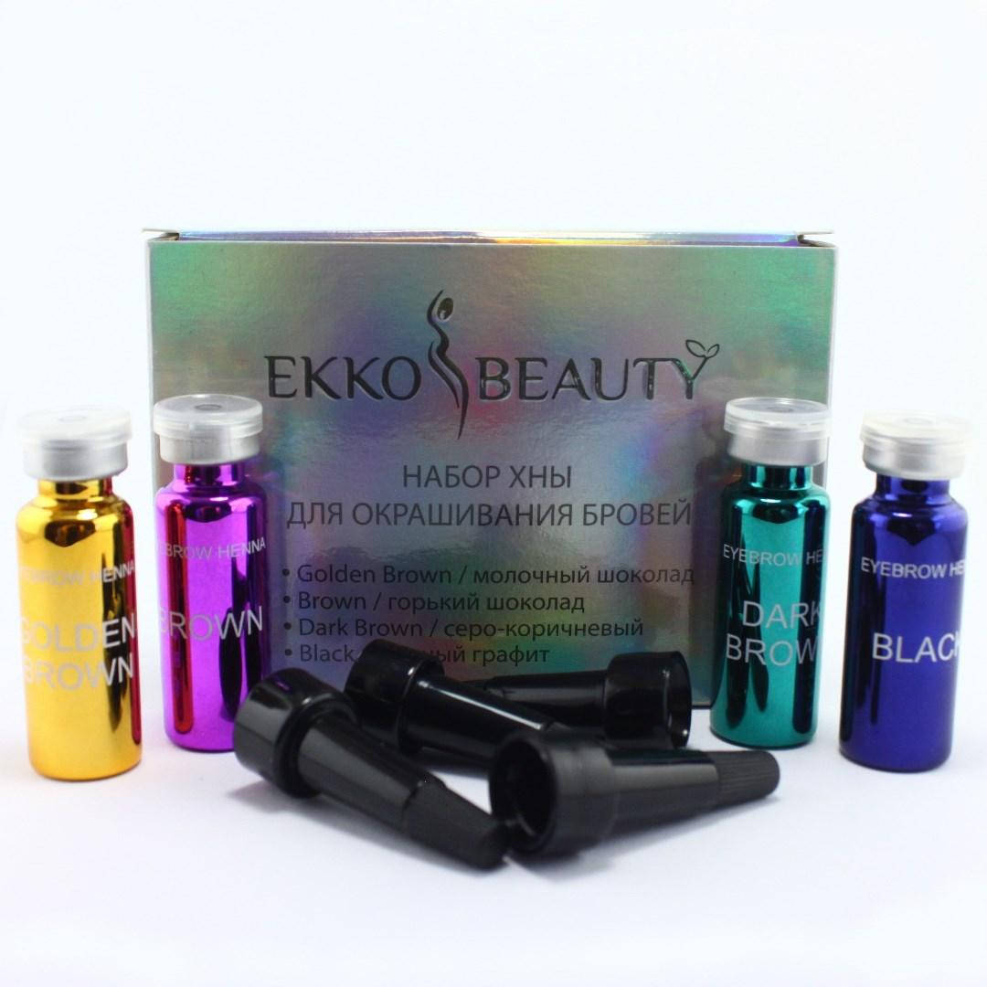 

Набор хны EKKOBEAUTY из 4-х оттенков
