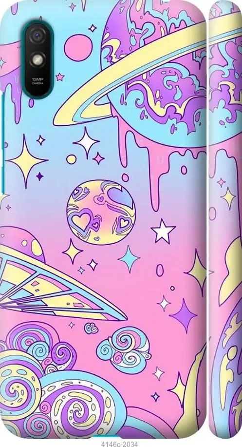 

Чехол для Xiaomi Redmi 9A с картинкой / на Ксяоми, сяоми, ксиоми редми 9а с принтом Розовая галактика, Желтый