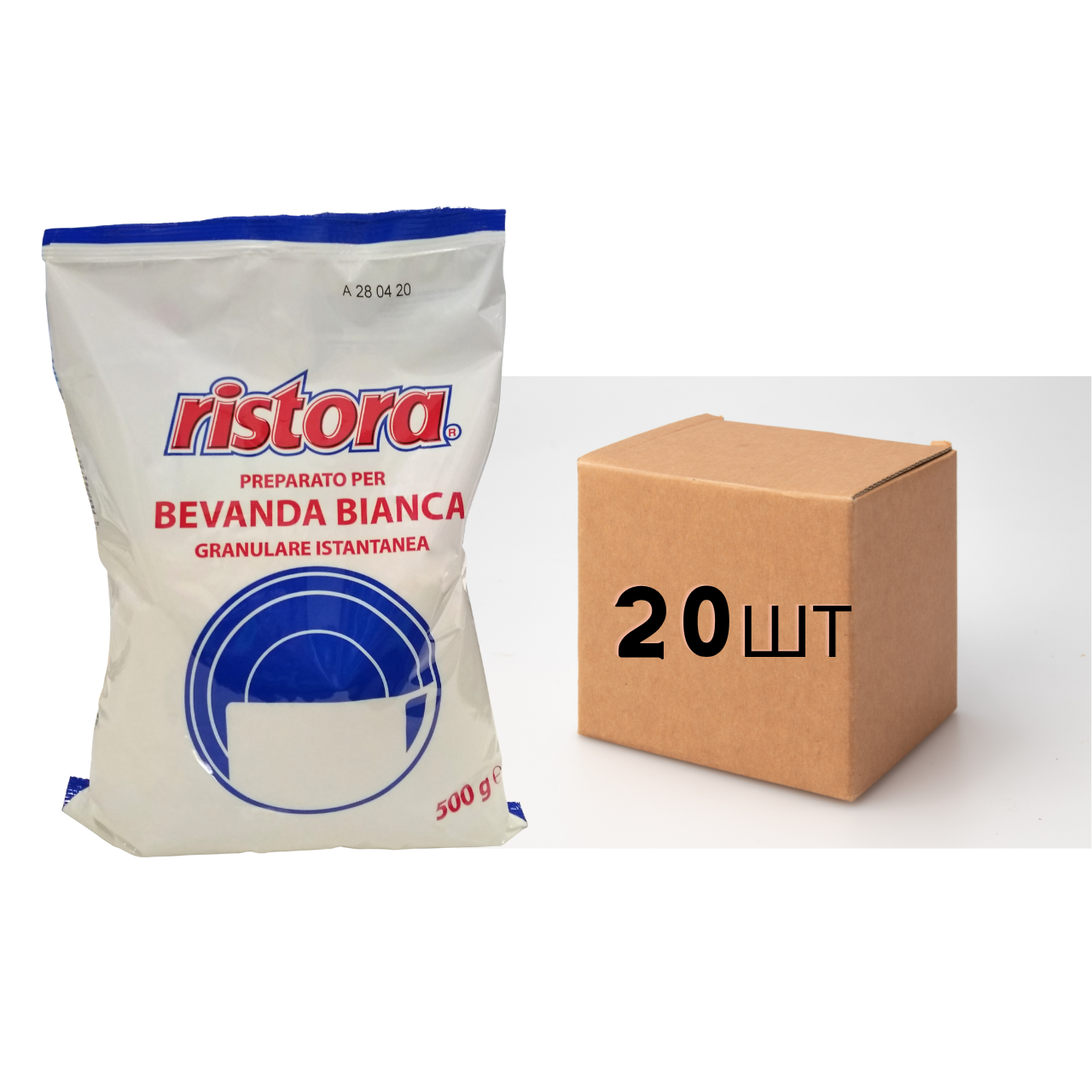 

Ящик сухие сливки Ristora Bevanda Bianca 500г (в ящике 20шт)