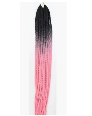 

Канекалон Косички Зизи Twist Hair 22шт 60см. Омбре2 Черно-Розовый Y44