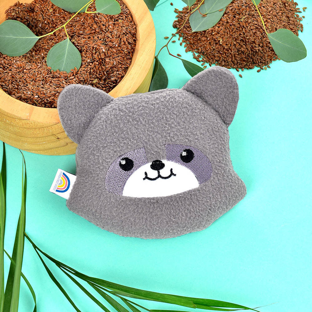 

Подушка-грелка Обнимашка с семенами льна ТM PAPAELLA 18х18 см єнот