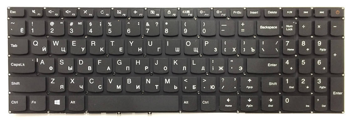 

Клавиатура для ноутбука Lenovo IdeaPad 110-15IBR 80t7, Черный