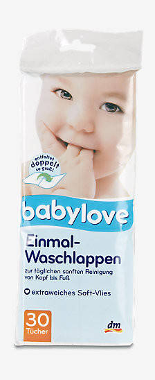 

Babylove Детские одноразовые мочалки 30 шт, Белый