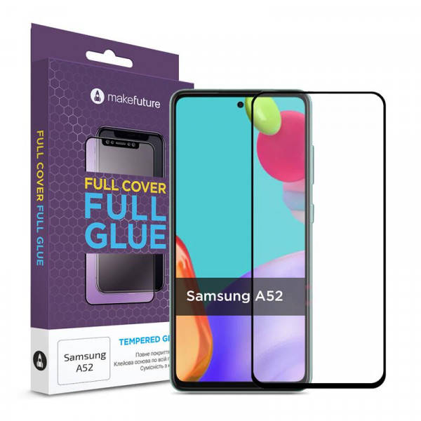 

Защитное стекло MakeFuture для Samsung Galaxy A52 M-A525 Full Cover Full Glue, 0.25mm (MGF-SA52) (код 1227805)