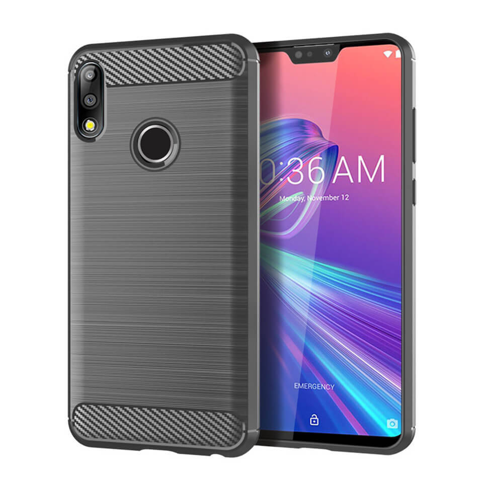 

Чехол Lenuo Carbon Fiber для Asus ZenFone Max Pro M2 (ZB631KL) Gray, Серый
