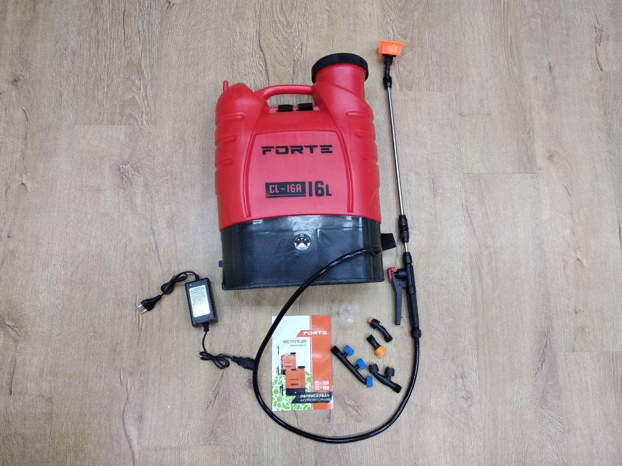 

Аккумуляторный опрыскиватель Forte CL-16A : 16 (л) бак | 8 (А·ч) аккумулятор, Зелёный