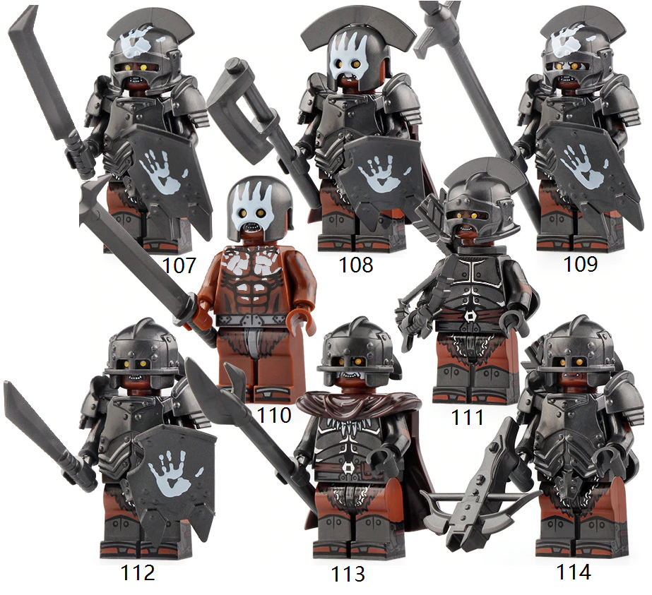 

Фигурки Властелин колец Lord of the Rings фигурки Лего Lego орки урукхай орк урукхаи
