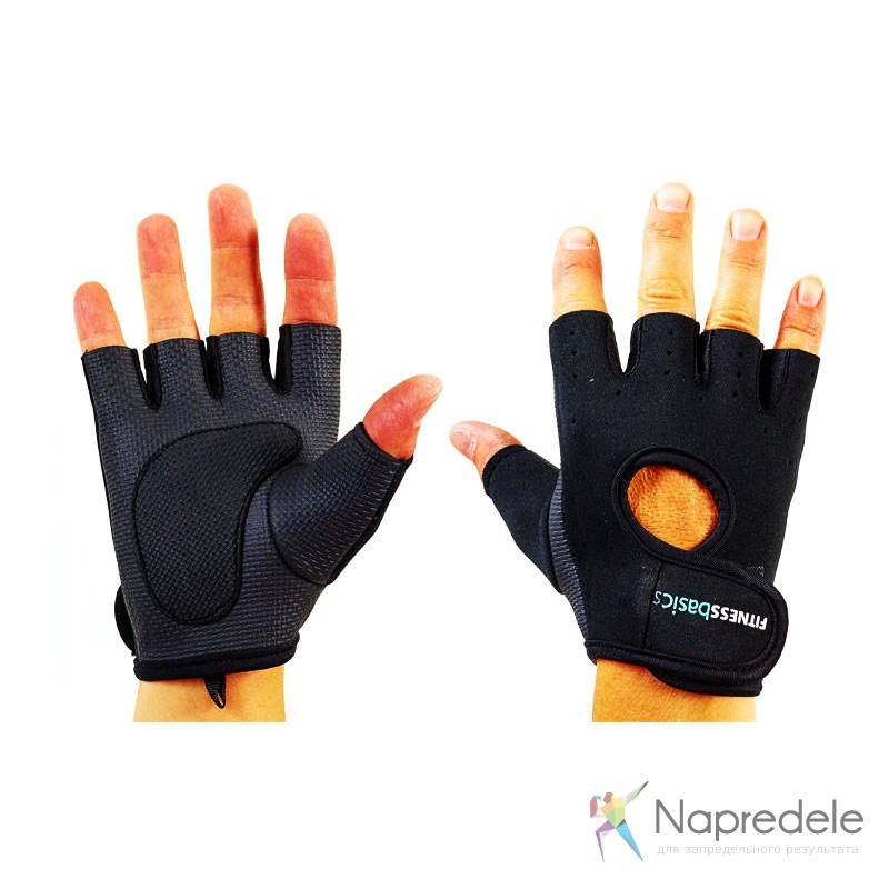 

Перчатки для фитнеca FITNESS BASICS BC-893-BK размер S-XL черный