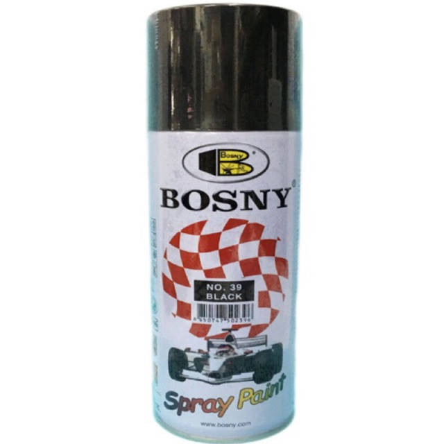 

Краска аэрозольная акриловая Bosny №39 черная глянцевая 400 ML, Черный