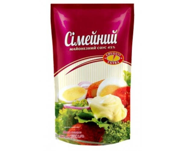 

Майонез 45% соус "Сімейний" 160г д/п «Чугуєв Продукт »