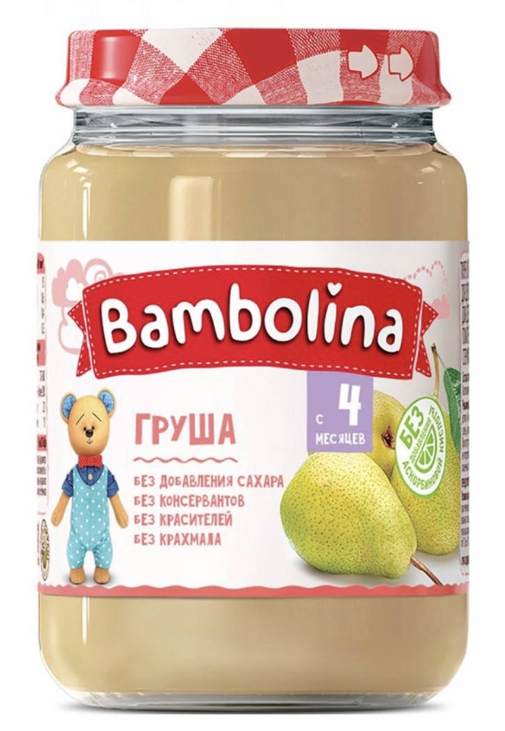 

Фруктовое пюре Груша Bambolina (Бамболина) с 4 месяцев 190г