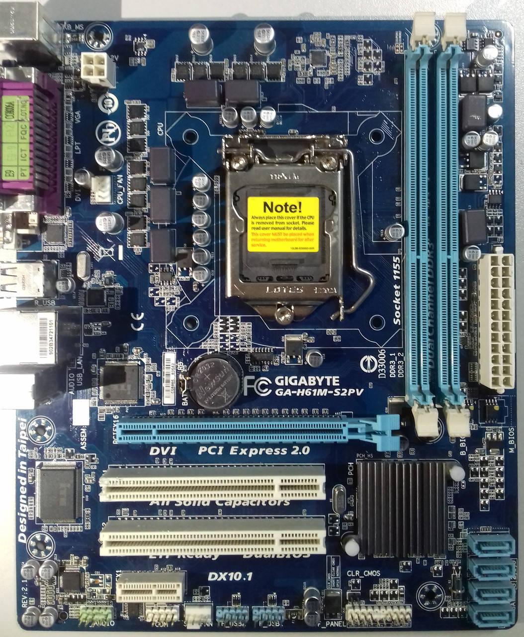 

Материнская плата S1155 Gigabyte GA-H61M-S2PV б/у