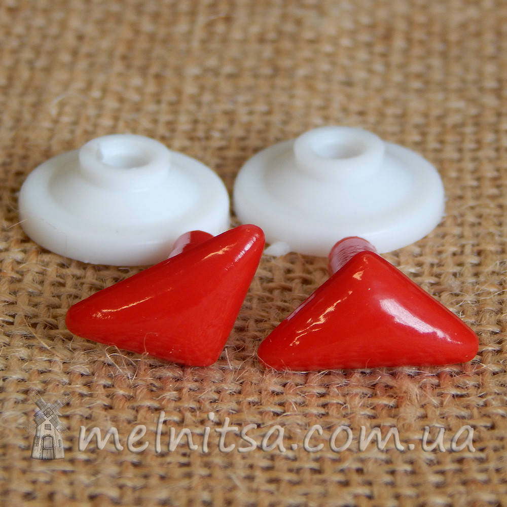 

Носик для мягких игрушек 18х9 мм + крепление, красный