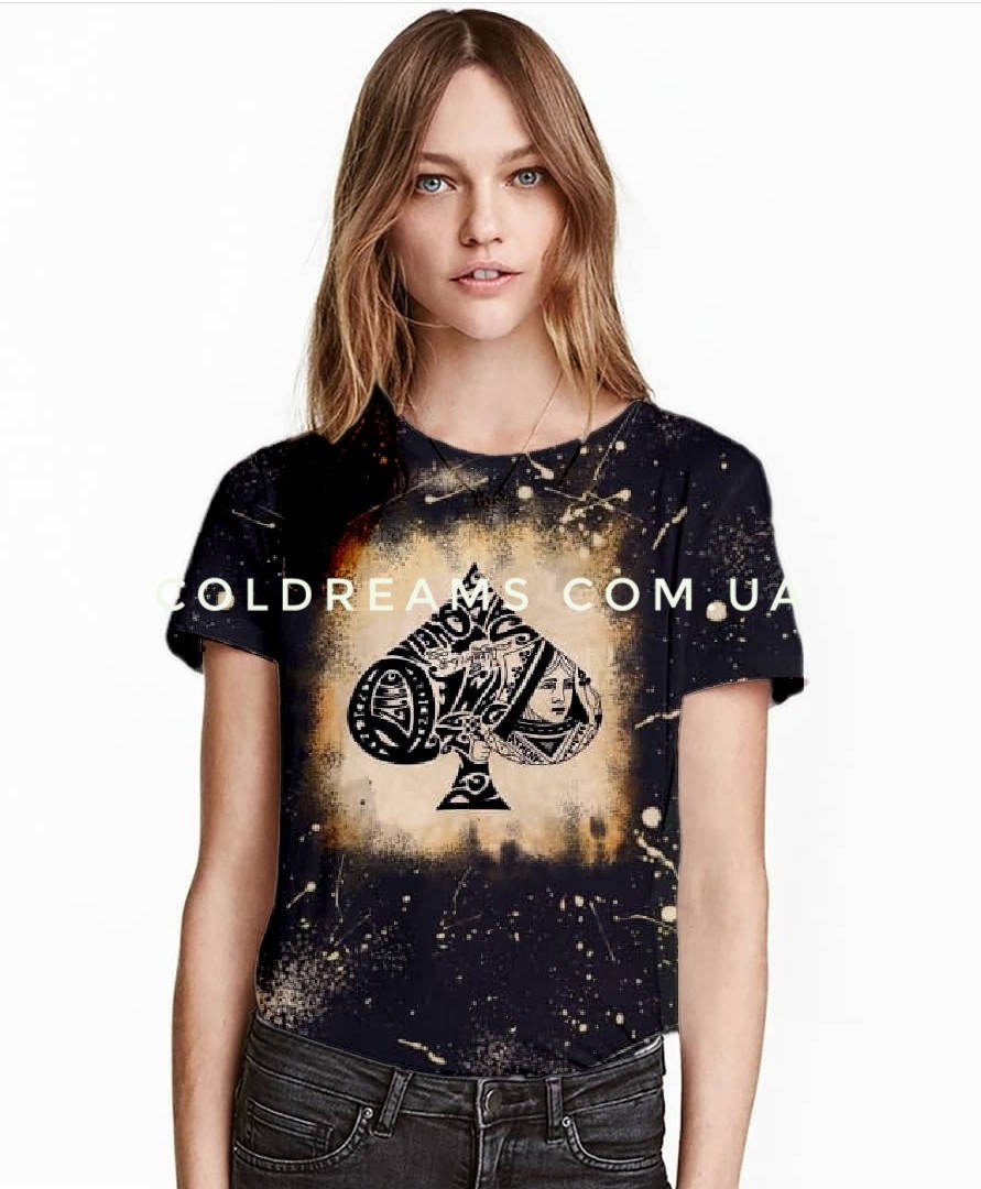 

Стрейч кулир принт "Пиковая дама" купон 80х180см. (диджитал)