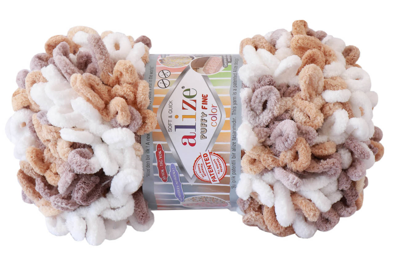 

Alize Puffy Fine Color, №6403, Секционное крашение