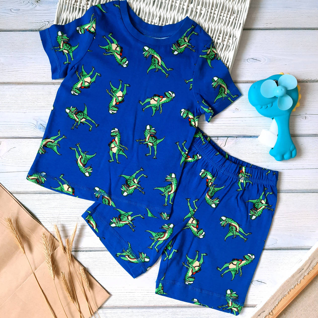 

Детская пижама летняя хлопковая для мальчика джордж от 6 до 9 лет трикотажная 116-135см