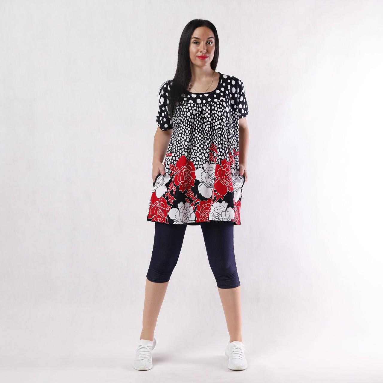 

Туника женская "Дачник-Пион в горох"в наличии только 52, Разные цвета