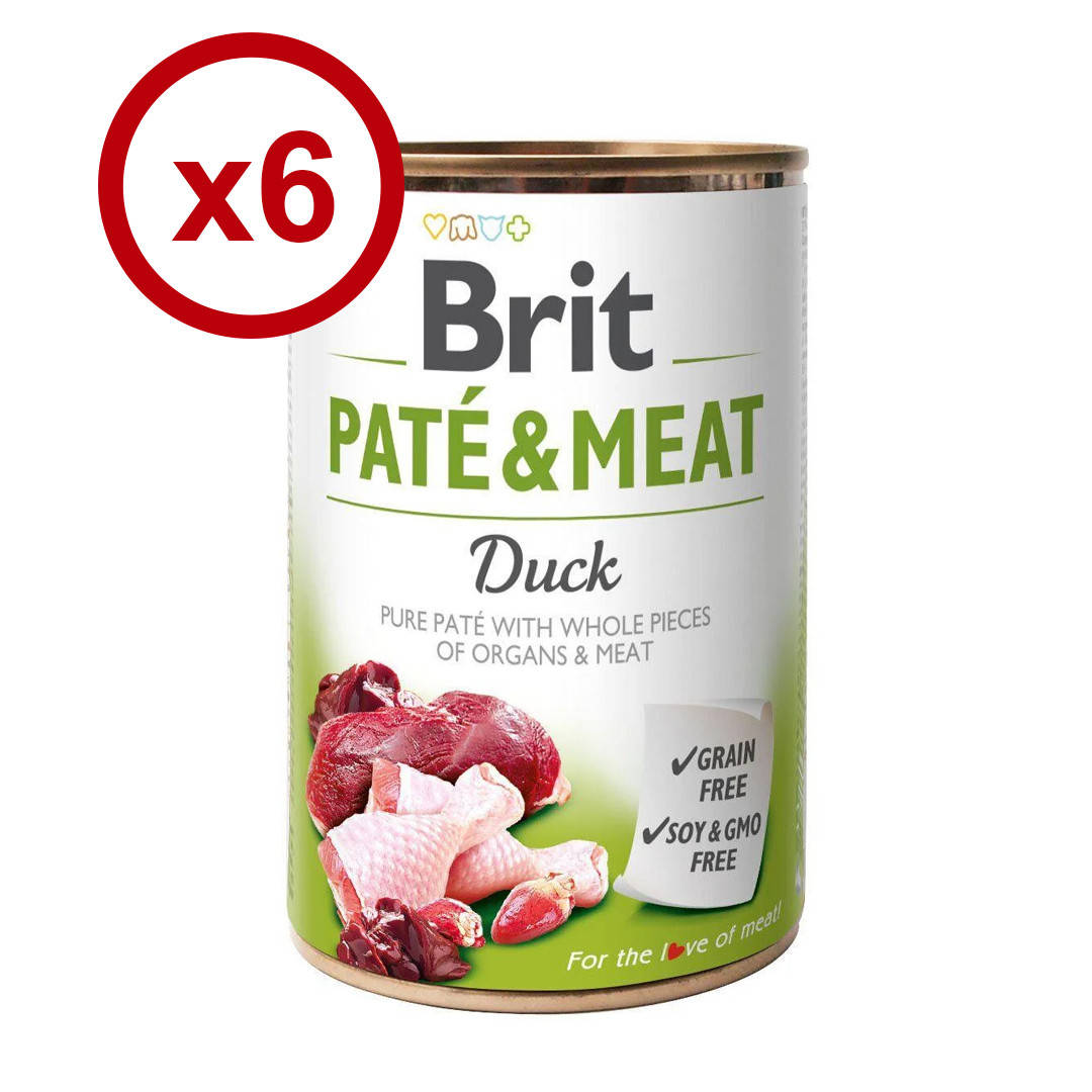 

Brit Pate & Meat консервы для собак 400г*6шт (утка)