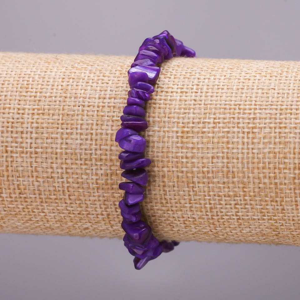 

Браслет Перламутр Тонированный крошка d-7мм обхват 18см