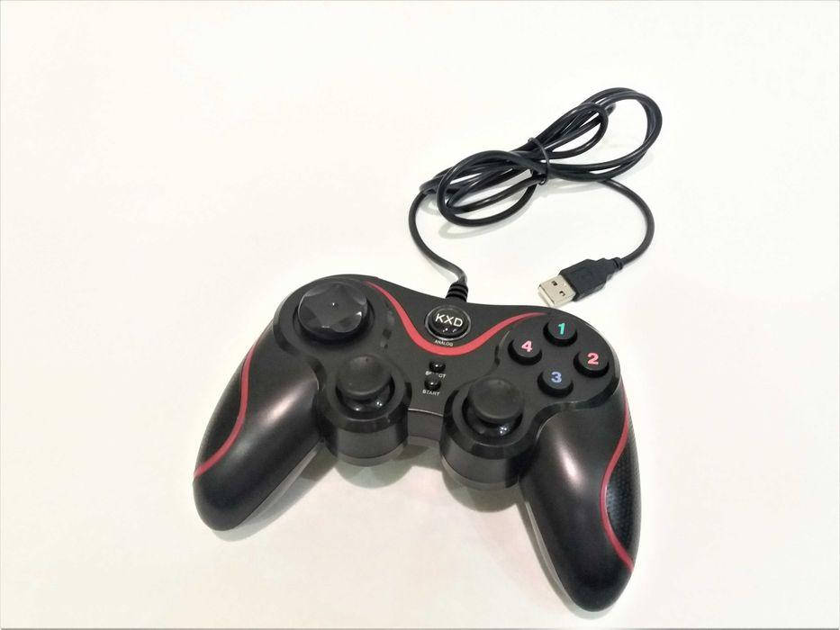

Проводной USB джойстик для компьютера DJ-881S KXD с виброотдачей Dual Shock, Черный