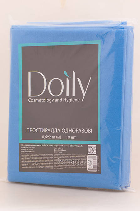 

Doily Простыни косметологические 0.6х2 м, упаковка 10 шт - Голубые, Голубой