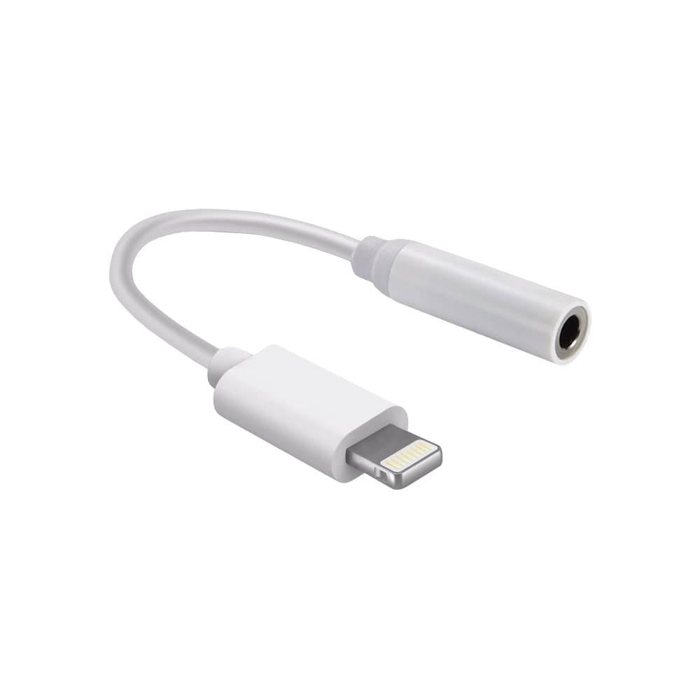 

Переходник Kin Lighting(M) => Jack 3.5mm(F), 5см, White, Box, Белый