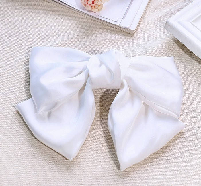 

Заколка автоматик большой бант Люкс качества (цвет белый)