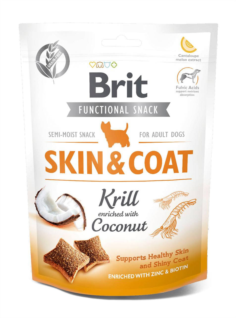 

Brit Care Skin&Coat Функціональні ласощ кріль з кокосом для собак 150 г