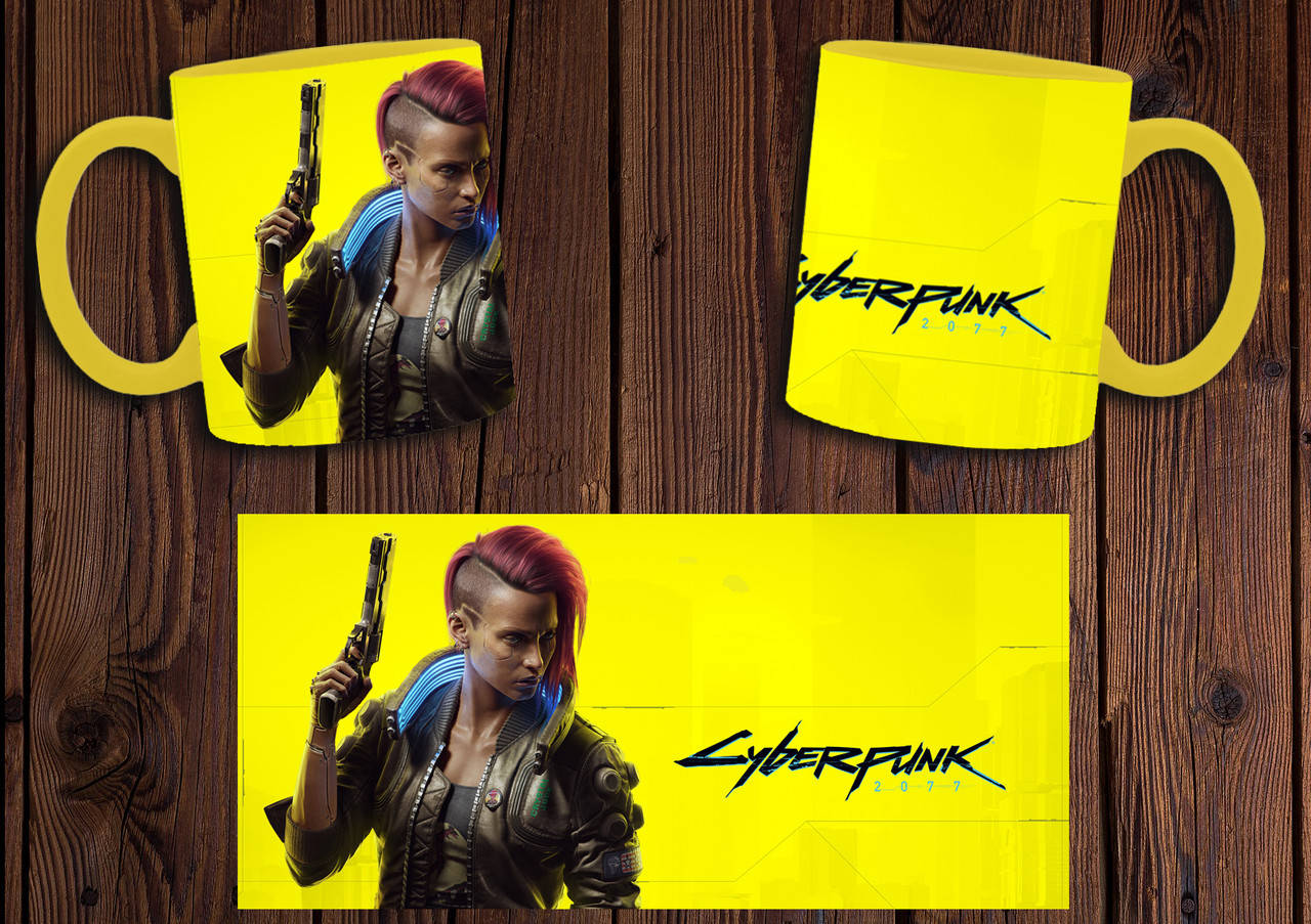 

Чашка "Cyberpunk 2077" / Кружка Киберпанк 2077 №4 Желтый