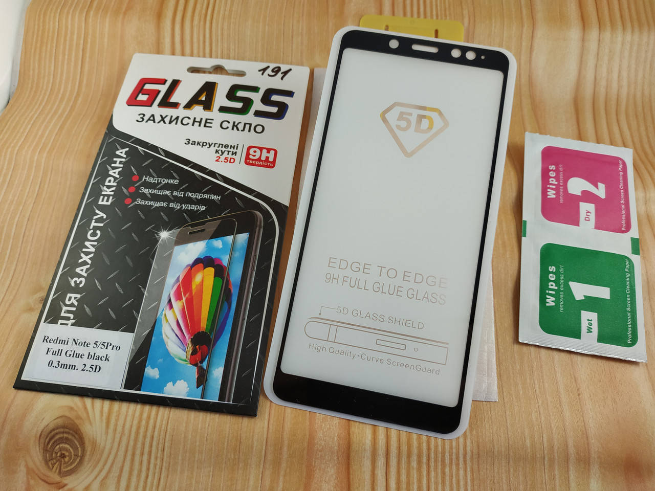 

5D Защитное стекло для Xiaomi Redmi Note 5 / 5 Pro (black) полная проклейка, Черный