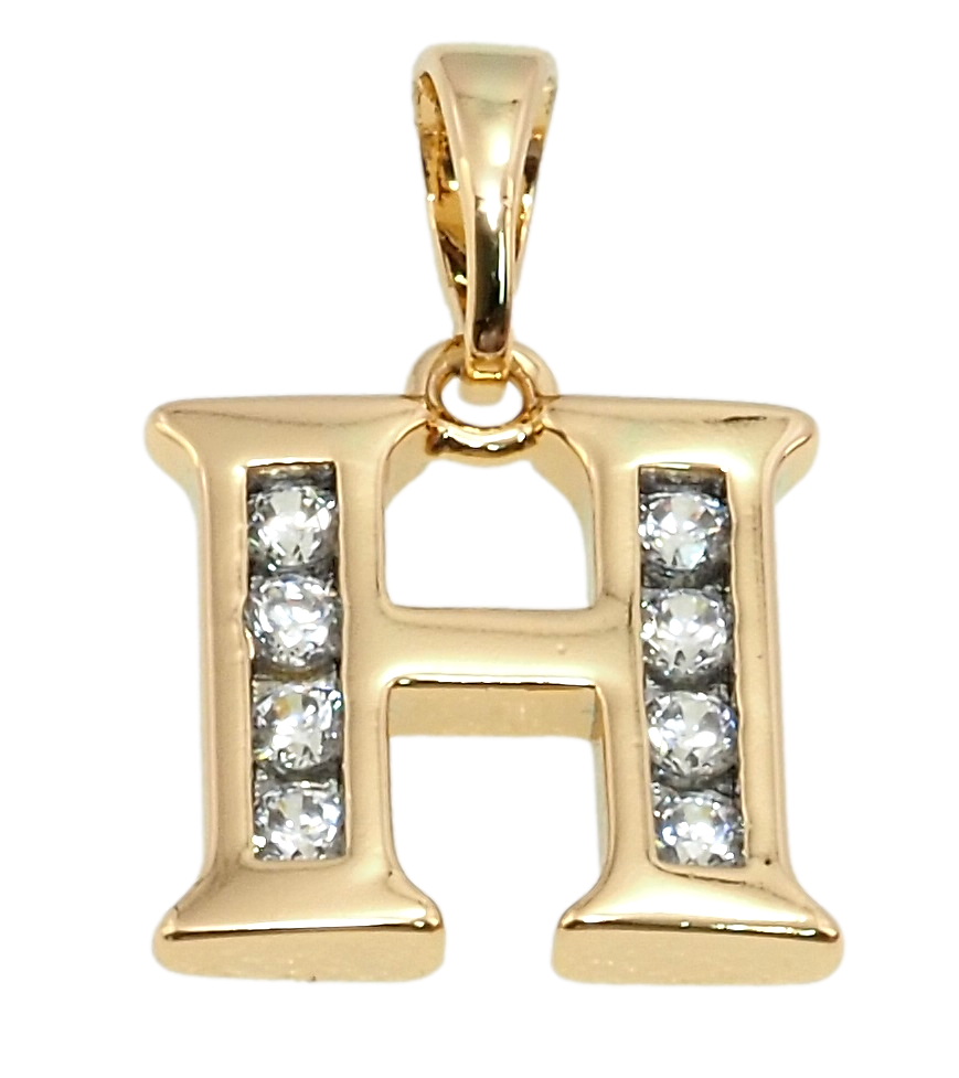 

Кулон Xuping Позолота 18K "Буква Н с цирконием" для цепочки до 5мм