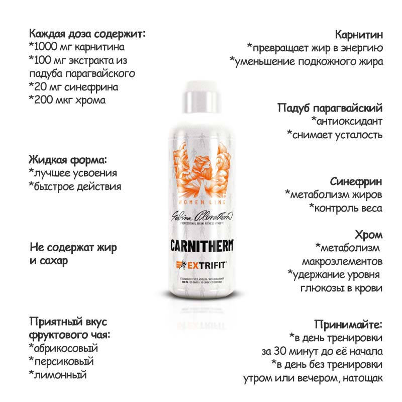 

Качетственный жиросжигатель с приятным вкусом Carnitherm 1000 ml (Ice Tea Peach)