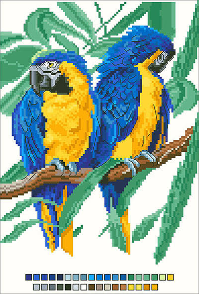 

Схема на канве для вышивания крестиком, А4-14-019