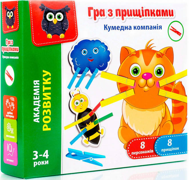 

Игра Vladi Toys Забавная компания с прищепками на укр. языке (VT5303-14)