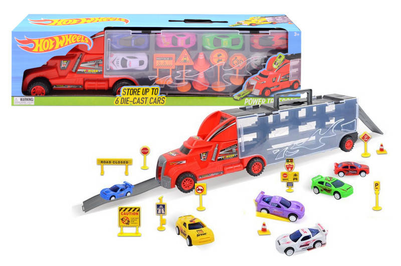 

Автовоз, трек-парковка "Hot Wheels" з 6 машинками 8820