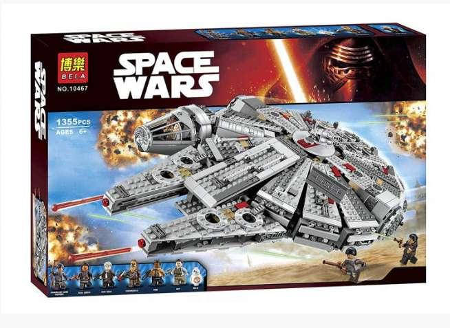 

Конструктор Bela «Star Wars» 10467 Сокол Тысячелетия, 1355 деталей, Серый