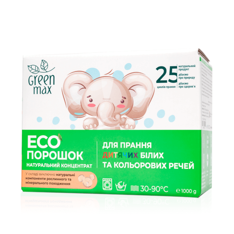 

ECOпорошок, Green Max, детский натуральный стиральный порошок, 1000 г