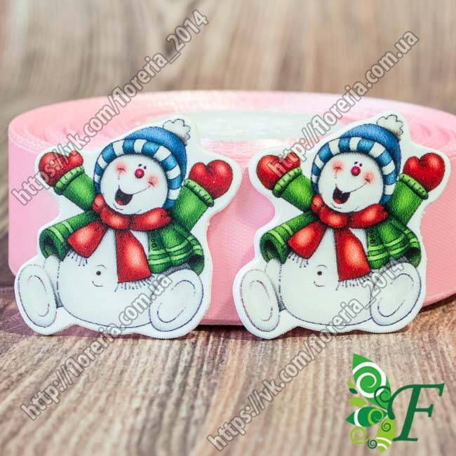 

Кабошон Серединка Снеговик Сб-97, Разные цвета