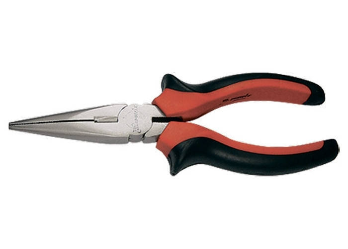 

Длинногубцы NICKEL, 180 мм, прямые никелированные, двухкомпонентные рукоятки MATRIX