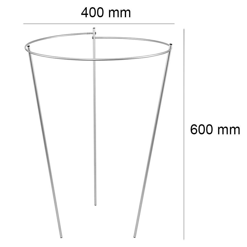 

Кольцевая опора для растений 600*400, Серебристо-серый