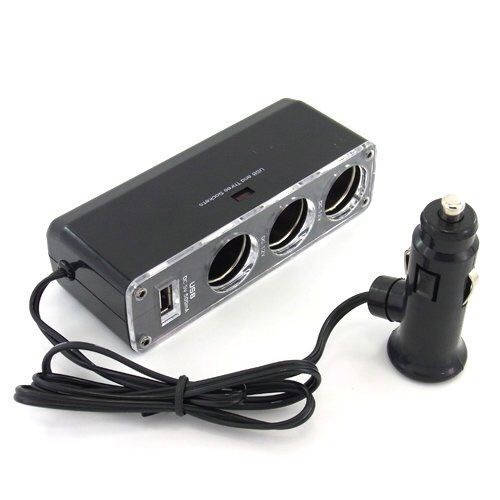 

Тройник-Разветвитель Прикуриватель с USB WF-0096