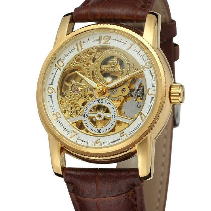 

Женские часы Forsining Star II механические скелетон