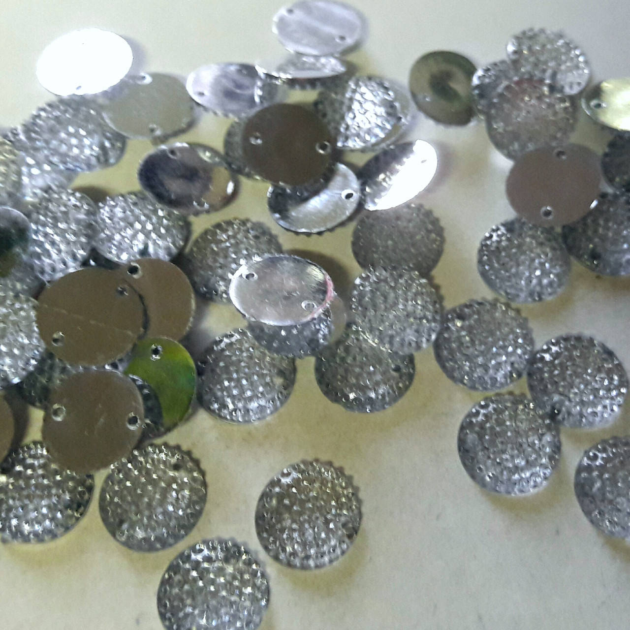 

12мм круглые пупырышки серебро 100шт