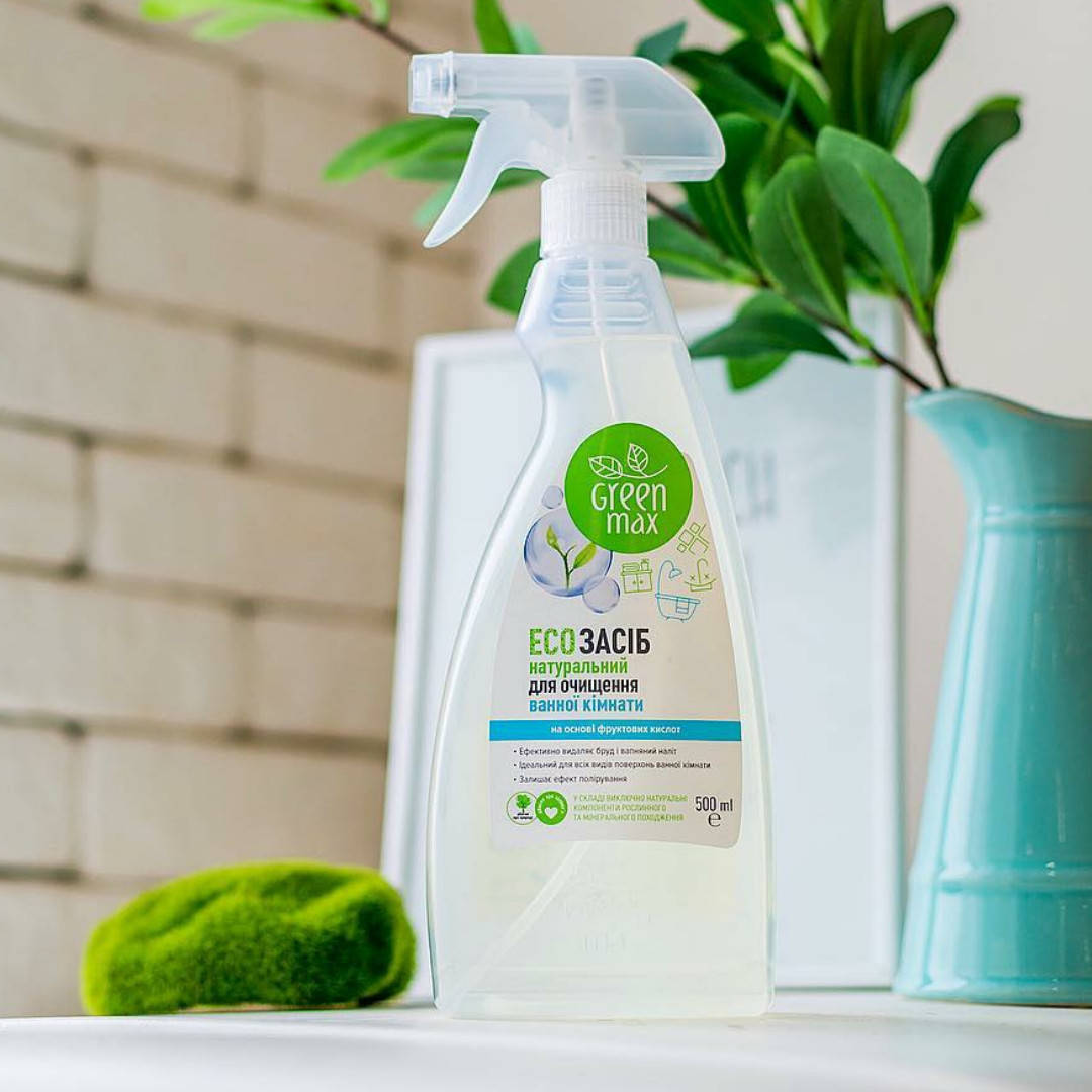 

ЭКОсредство для очистки ванной комнаты (с распылителем) ТМ GREEN MAX