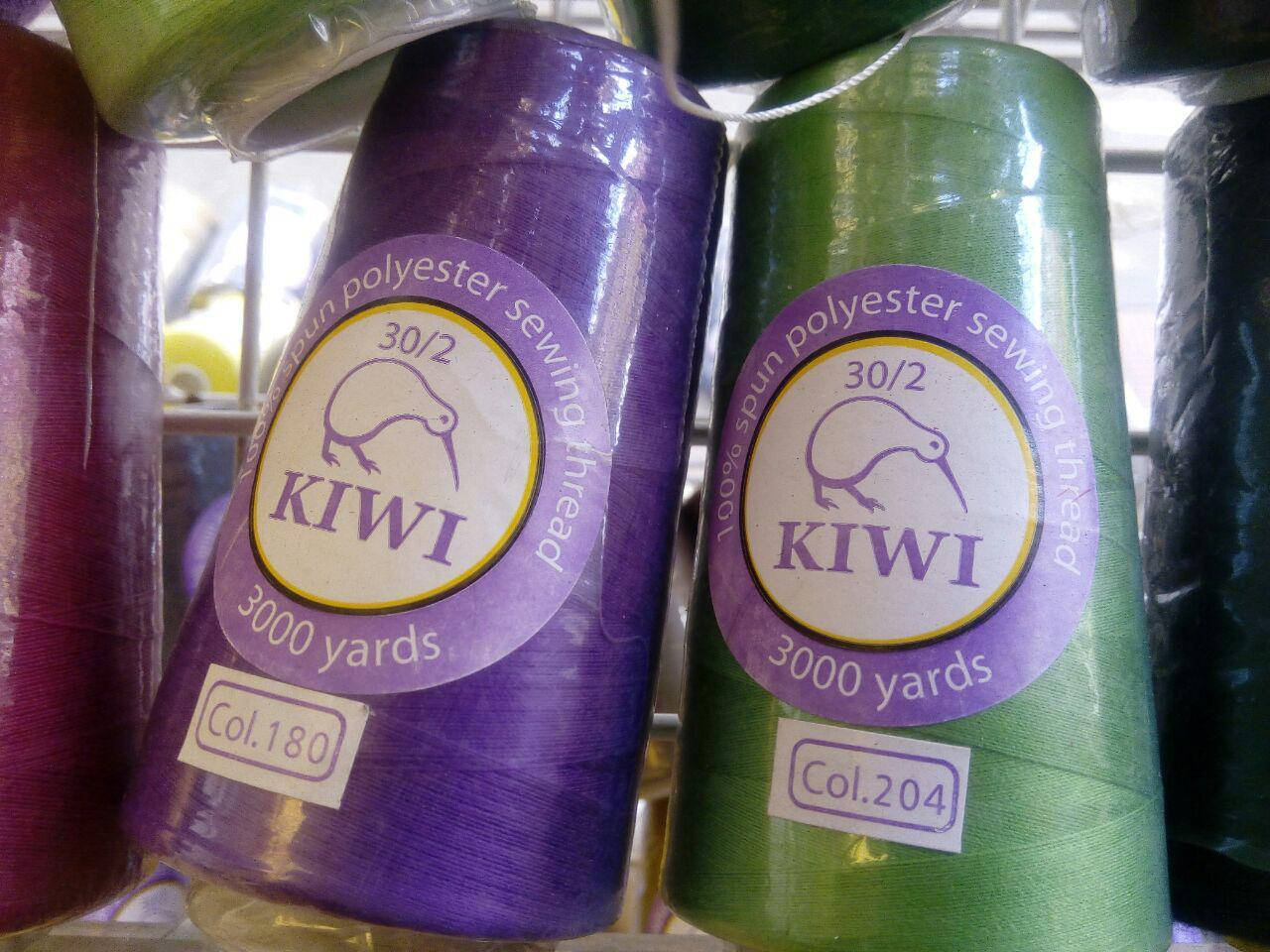 

Нитки швейные армированные 30/2 Kiwi (киви) (для верхней одежды) (45ЛЛ, 28S/2) (3000 ярдов), Разные цвета