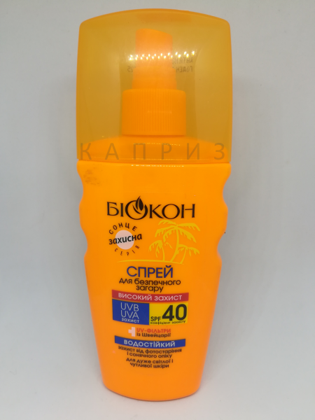 

Спрей для безопасного загара Биокон SPF 40 (160 мл)