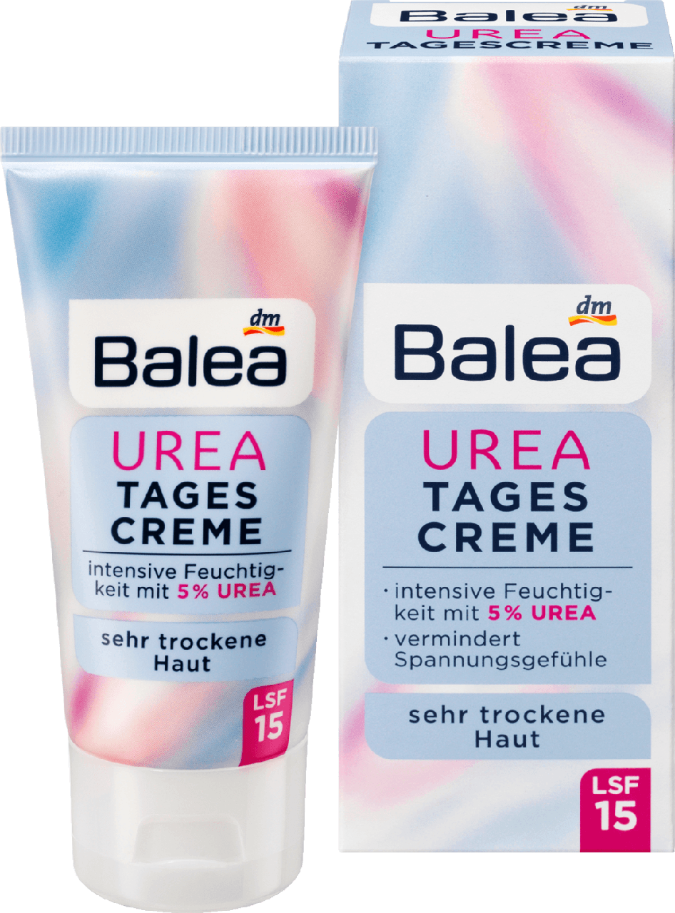 

Balea Urea Tagescreme LSF 15 дневной крем для сухой кожи лица с мочевиной 5% 50 мл