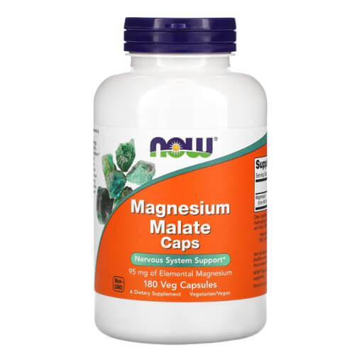 

Магній малат, NOW Magnesium Malate 180 рослинних капсул